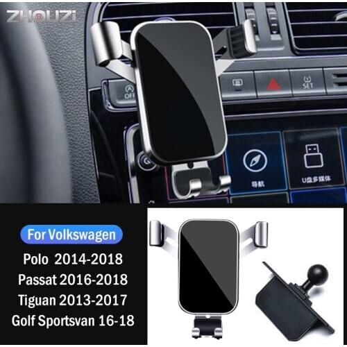Car Mobile Phone Holder Stand Bracket For Volkswagen VW Polo Passat Tiguan Golf Sportsvan 2013 2014 2016 2018 Car Accessories