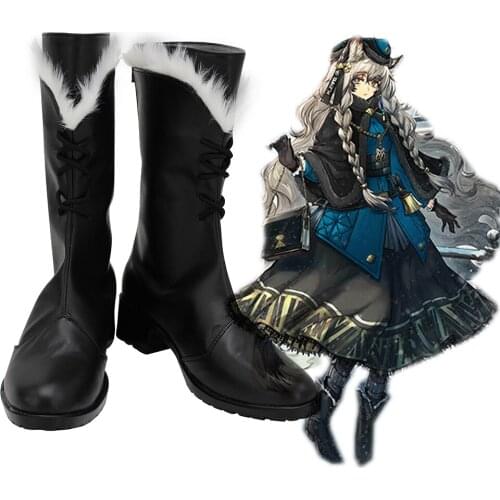 Arknights Pramanix Cosplay Boots Black Shoes Custom Made