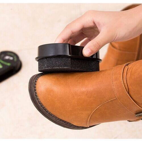 Black Quick Cleaning Leather Shoes Cleaner Leather Polishing Liquid Wax Shining Sponge Wiping For Shoe Boot