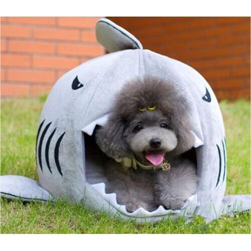 Pet Dog Cat Kennel Comfortable Home Rest Play Washable shark mouth Kitten Puppy