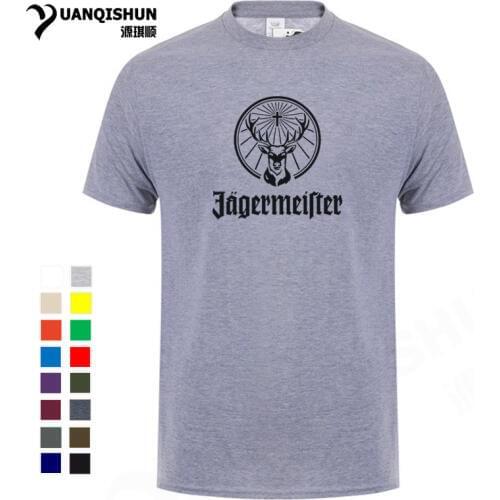 Mens Jagermeister Music Tour Logo T-shirt High Quality Fashion 16 Colors 100%Cotton Boutique T-shirt Unisex Streetwear Harajuku