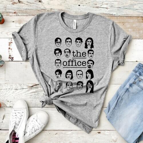 The Office Faces T-shirt Michael Scott Shirt Dwight Schrute Farms The Office Inspired Tee Funny Dwight Shirts