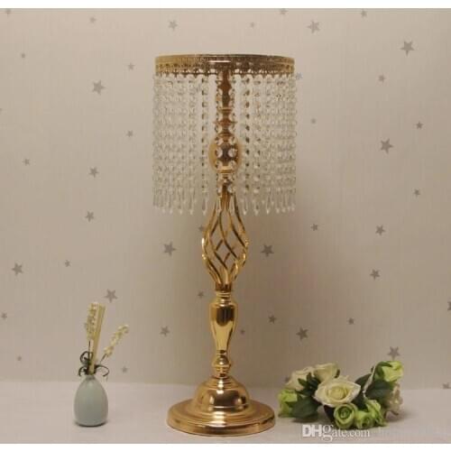 Rhinestone Candelabra Wedding Party Elegant Candle Holder Pretty Table Centerpiece Vase Stand Crystal Candlestick Wedding Decora