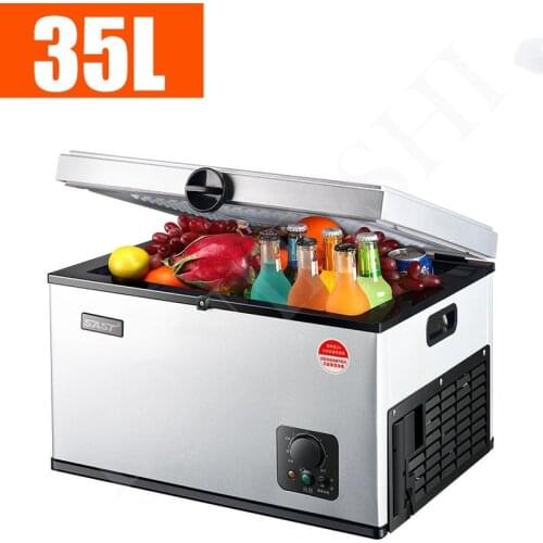 Refrigerator 35L 12V Auto-Refrigerator Mini Fridge Car Refrigerator Portable Cooler Camping Vehicle Car Fridge