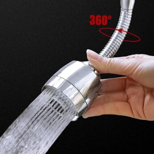 Chrome Faucet Stainless Steel 360 Rotatable Extender Filter Booster Shower Head Kitchen Bathroom Shower Sinks Tap Dropshipping