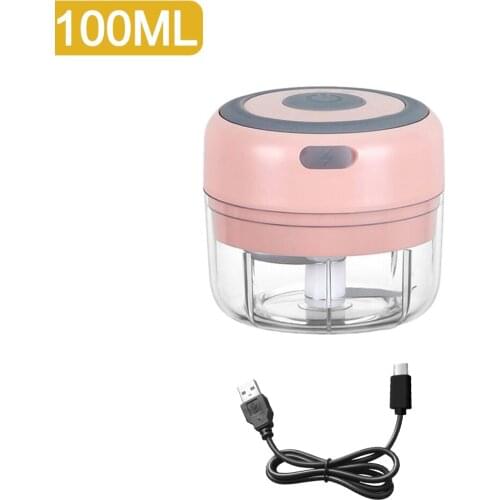 100mL Mini Electric Garlic Chopper USB Charging Ginger Masher Machine Sturdy Durable Chili Vegetable Crusher Kitchen Tool