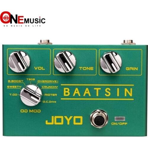 JOYO R-11 Baatsin Distortion and Overdrive Pedal Multi Effect Pedal Pure Analog Circuit with 8 Different OD/DS Effects