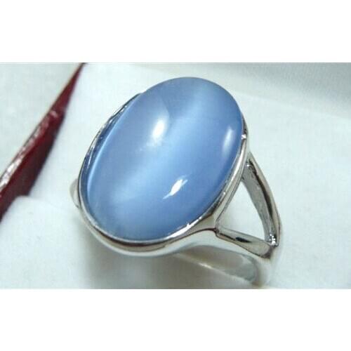 Beautiful light blue green opal bead 18KGP ring(#7,8) free shipping