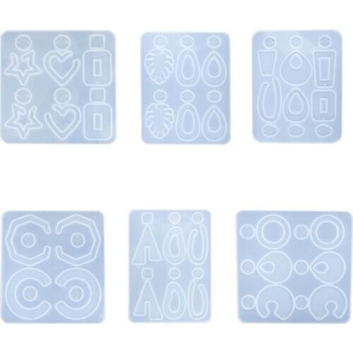 Crystal Resin Mold Geometric Irregular Earring Necklace Mould Pendant Making Tool DIY Crafts