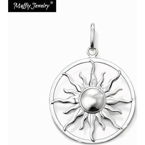 White Silver Sun Pendant,Europe Style Glam Fashion Good Jewelry For Men And Women, Gift In 925 Sterling Silver,Super Deal
