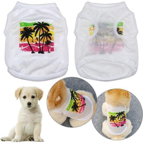 Summer Dog Clothes Beach Style Puppy Dog T Shirt Cheap Breathable Pet Dog Clothes for Small Dog Vest