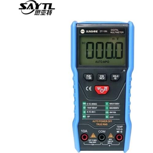 Mini Intelligent Digital Multimeter DT-19N For Mobile Phone Current and Voltage Resistance Detection AC DC Resistance Tester