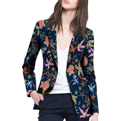 Fashion all-match small suit women spring 2021 new print small suit jacket female design sense