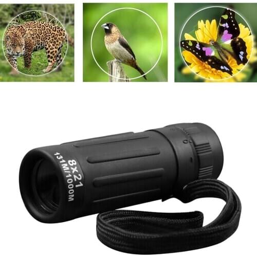 8x21 HD Monocular Night Vision Mini Portable Telescope Waterproof Binoculars Optical High Quality Hunting Travel Camp Fishing