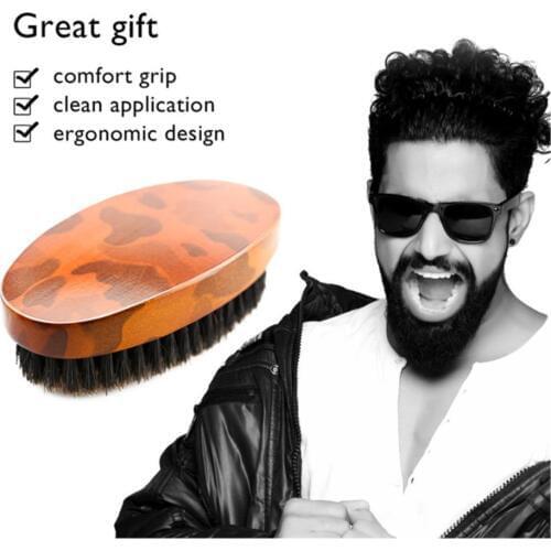 New Style High-Grade Camouflage Brush Natural Wood Brush Mens Shaving Brush Boar Bristle