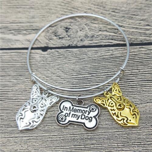 New Cardigan welsh corgi Bangles Cute Cardigan welsh Corgi Dog Bangles Bracelets Fashion Animal Pet Jewellery