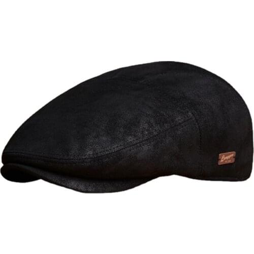 Sheepskin Leather Hat Mens Cap Thin Motorcycle New Outdoor Travel Hats In Spring and Summer Visor Men