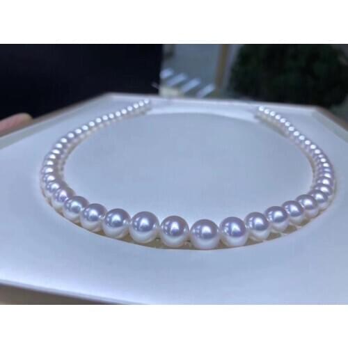 Fine Jewelry Natural Fresh Water 8-9mm Edison White Peals Necklaces for Women Fine Pearls Necklaces