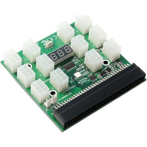 PCIE 12V 64 Pin to 12x 6 Pin Power Supply Server Adapter For BTC Mining Breakout Board for HP 1200W 750W PSU Server GPU