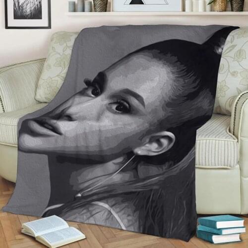 Ariana Grande 3D Print Plush Blanket Throw On Sofa Home Decor Soft Warmth Washable Nap Blanket Dropshipping