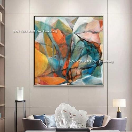 Color Dream Red Art Large Size 100% Hand Painted Abstract Oil Painting Canvas Wall Picture Art Living Room Home Decoration Gift