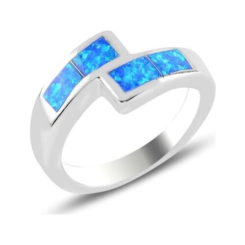 Silverlina Sterling Silver Opal Gemstone Ring