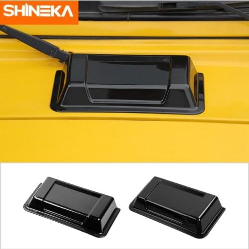 SHINEKA ABS Hood Vent Cover Air Intake Caps Rain Shield for Jeep Wrangler JK 2007-2017 Exterior Accessories Car Stying