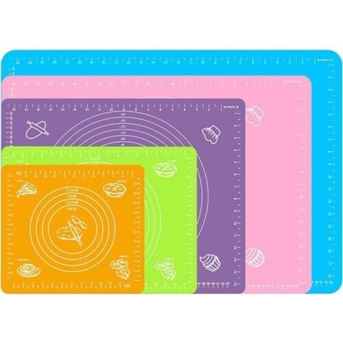 Non-stick Silicone Kneading Dough Mat Cookie Pastry Baking Pads Sheet Kitchen Table Mat Kneading Rolling Mat Baking Tools