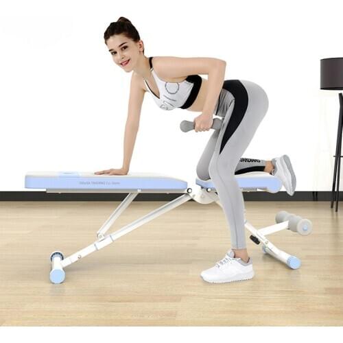 Foldable Dumbbell Bench Home Training Gym Weight Lifting Sit Up Ab Bench, Flat Incline Decline Multiuse Exercise Workout Bench