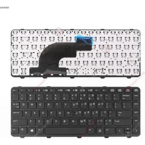 US Language Laptop Replacement notebook keyboard for HP PROBOOK 640 G1 645 G1 BLACK FRAME BLACK WIN8 OEM