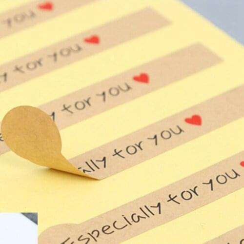 Especially for yo kraft paper seal sticker Packaging Labels Scrapbooking Stickers wedding cookie candy fo 1.5cmx7.8cm 600pcs/lot
