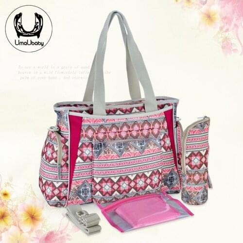 UmaUbaby Diaper Bag Canvas Mommy Bag Multifunctional Large Capacity Messenger Handbag Newborn Stroller Backpack Set Free Hooks