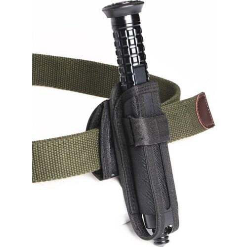 Military Universal 360 Degree Rotation Baton Case Outdoor Survial Flashlight Pouch Kit Hunting Accessories
