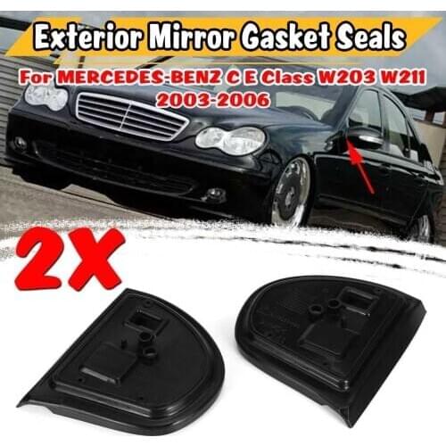 2x Car Exterior Door Mirror Gasket Side Mirror Gasket Seals For Mercedes W203 W211 C E Class 2003-2006 2038103716 2038106976