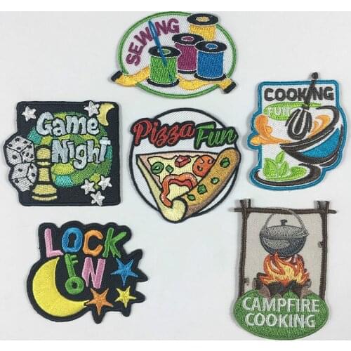 High Quality Embroidery Decor Patch Pizza Cooking Sewing DIY Decals Best Patch for Clothing Hat Bag Badge