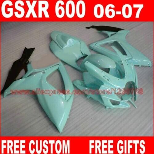 High grade fairing kit for SUZUKI K6 K7 GSXR GSXR 600 750 06 07 GSXR 600 750 2006 2007 green black custom fairings set LZ94