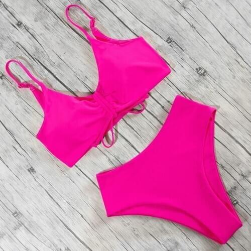 Bikini 2021 Swimsuit Women Leopard Halter Bathing Suit Summer Beachwear Push Up Swimsuit Biquini High Waist Swimwear Women