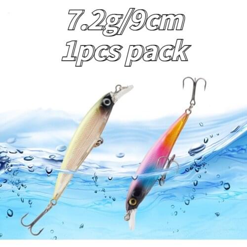 ABS Plastic Hard Bait 8-color Ring Bead Minnow 9cm7.2g Middle and Upper Layer Attack White Strip Luo Fei Simulation Fake Bait
