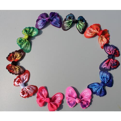 2017 new arrival 3D Butterfly Shape Bowknots DIY Boutique FOR Hairpins for Headband Hair Ribbon Bows Hair Accessories 100PS/LOT