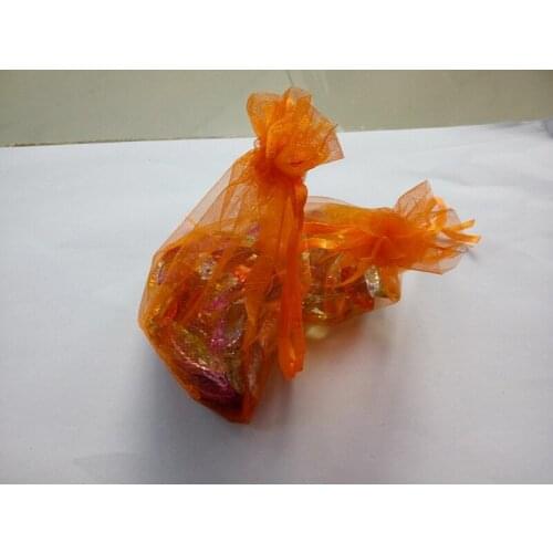 30*40cm 50pcs Orange Gift Bags For Jewelry/wedding/christmas/birthday/bracelets Yarn Bag With Handles Packaging Organza Bags