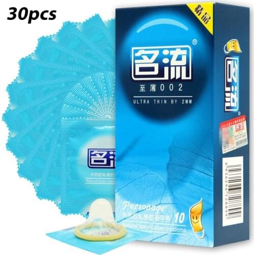 30pcs Mingliu Ultra Thin 002 Lubricated Condoms Natural Latex Kondoms Smooth Penis Sleeve Safe Contraception Sex Tools for Men