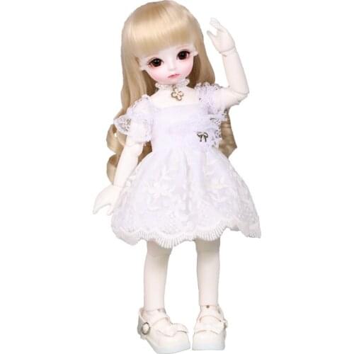 BJD doll 1/6 Doll Daisy White Skirt Meng Wa Suit Doll Birthday Gift Factory Outlet