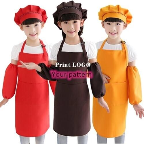 Childrens custom apron Kindergarten boy girl drawing apron Artist painting baking gown apron