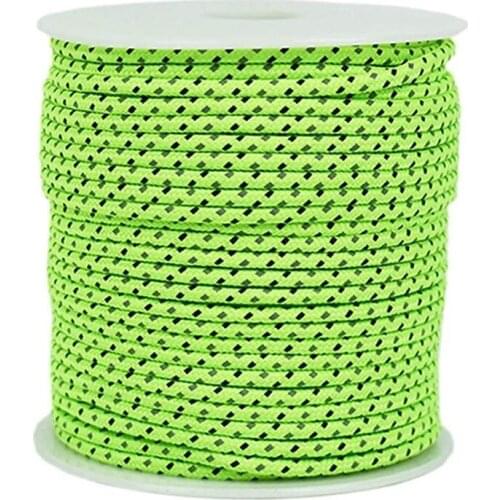 Outdoor Camping High Reflective Tent Rope Fluorescent Luminous Rescue Safety Parachute Traction Umbrella Rope 50M Climb Hiking