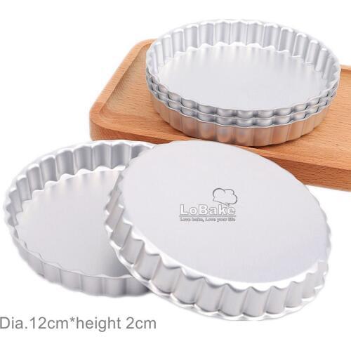 5pcs/lot) New arrivals 12*2cm round chrysanthemum flower shape aluminium alloy pizza pie pan jelly tart pan mold bakery tools