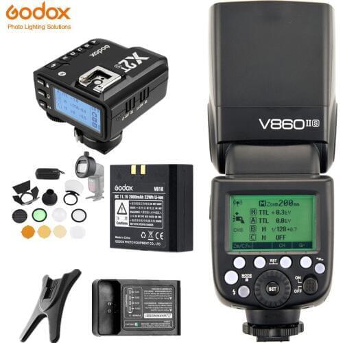 Godox V860II-S 2.4G TTL Camera Flash Speedlite X2T-S Trigger Bluetooth Smartphone App AK-R1 Diffuser for Sony A7 A9 A7R Camera