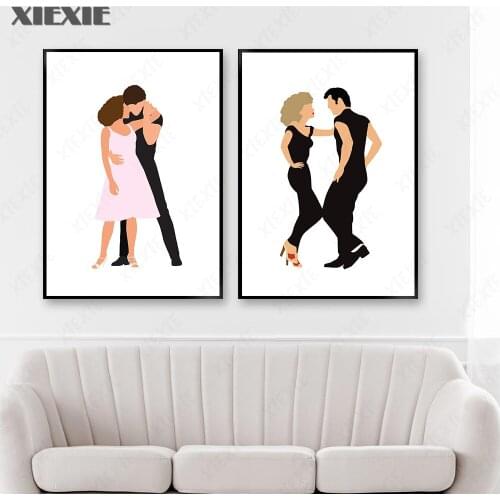 Fiction Poster Art Print Classic Movie Poster Abstract Minimalist Wall Art Dancing Canvas Painting Wall Pictures Home Decoration