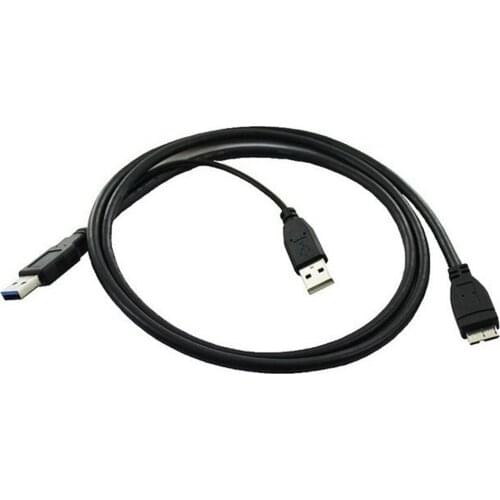 USB3.0 Mobile Hard Disk Data Cable Connection Cable Dual-head USB To Micro-b With Auxiliary Power Supply