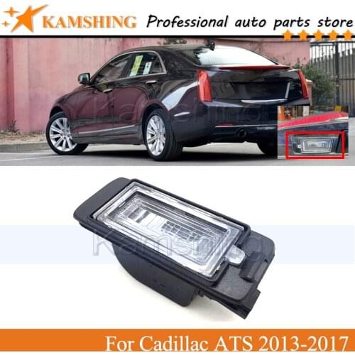 Kamshing 2pcs Tail Gate Door Registration License Plate Light For Cadillac ATS 2013 2014 2015 2016 2017 License Plate