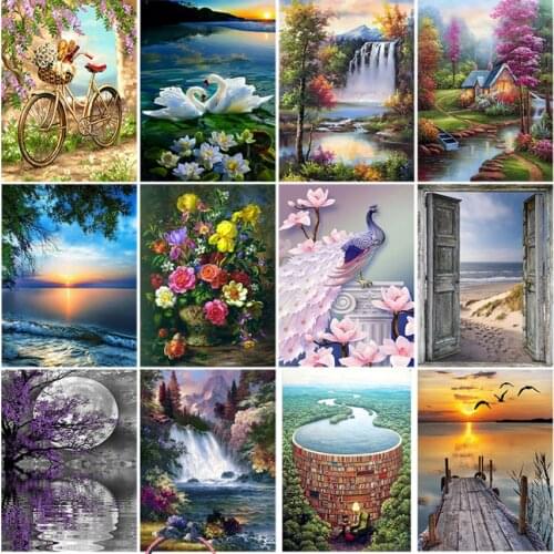 5d Landscape Diamond Embroidery Painting Full Abstract Diamand Paint Complet Stones Picture Wall Stickers Hobby Diamond Dotz diy